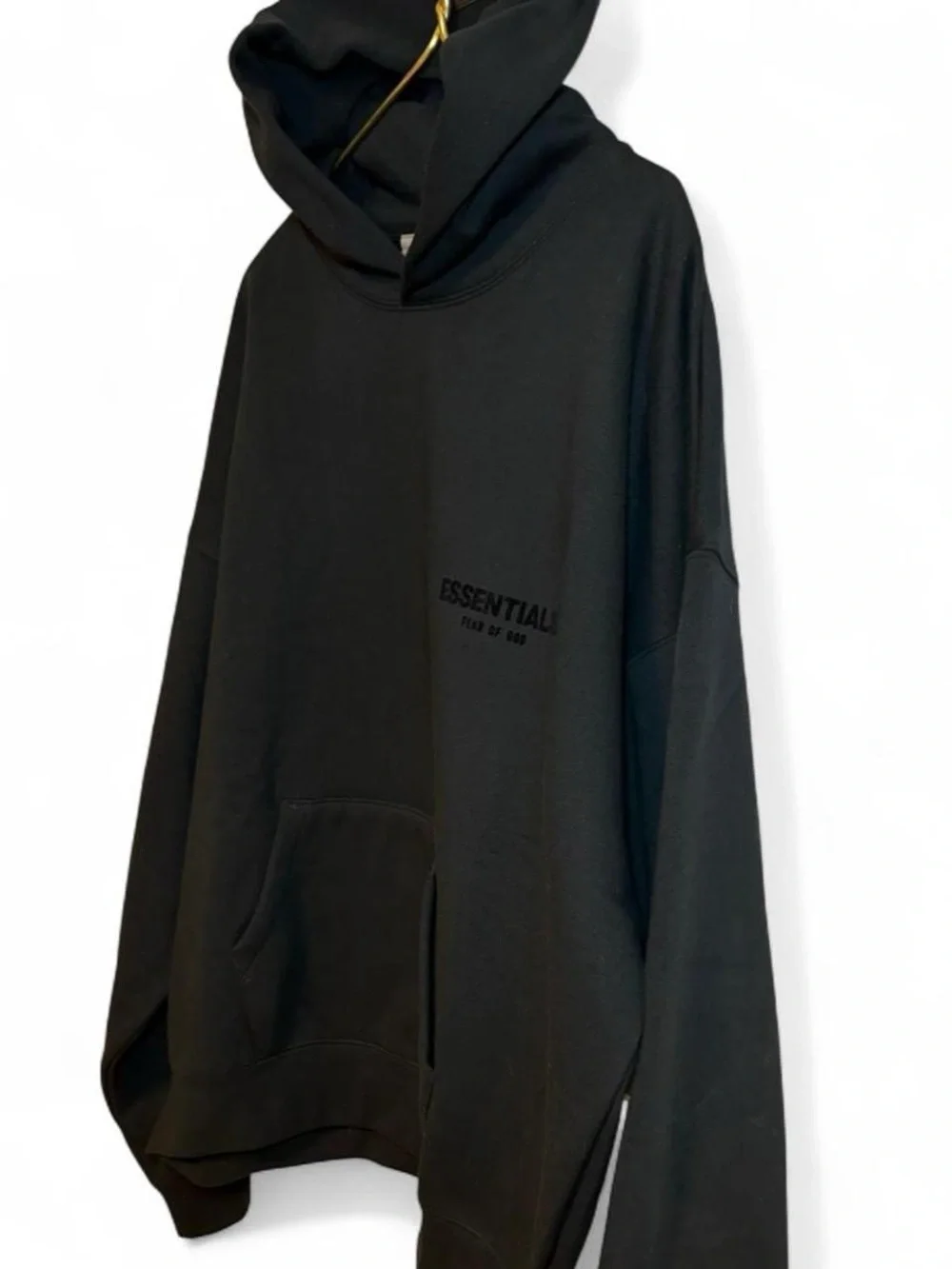 Fear of God Essentials NWT Black Pullover Hoodie + Velvet Logo - Picture 5 of 8